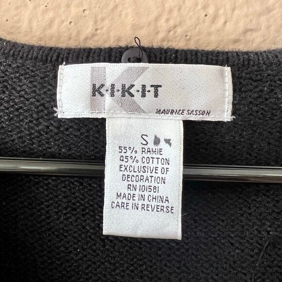 Vintage 1980's Kikit kitschy Christmas xmas cardigan sweater size S - Picture 5 of 6